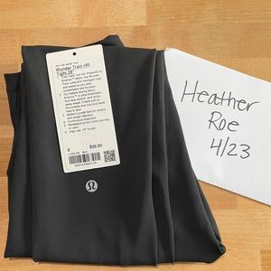 VEUC Lululemon Wunder Train 28inch Size 6 Black leggings